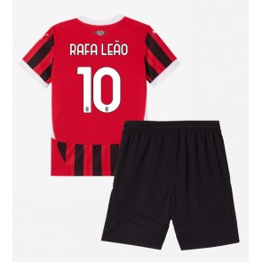 Billiga AC Milan Rafael Leao #10 Hemmatröja Barn 2024-25 Kortärmad (+ Korta byxor)